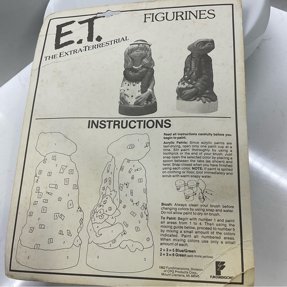 ET Extra Terrestrial Figurine Craft Master Bathrobe/Dress up Paint 1982 lot of 2 - Picture 12 of 14